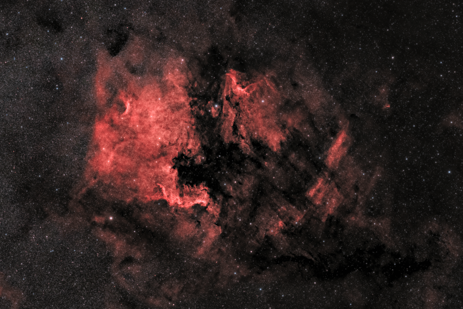 North America & Pelican Nebula - Samyang 135 mm EF - Im Garten - 60 sec, 20 - 21.09.2022 - 700Da-min
