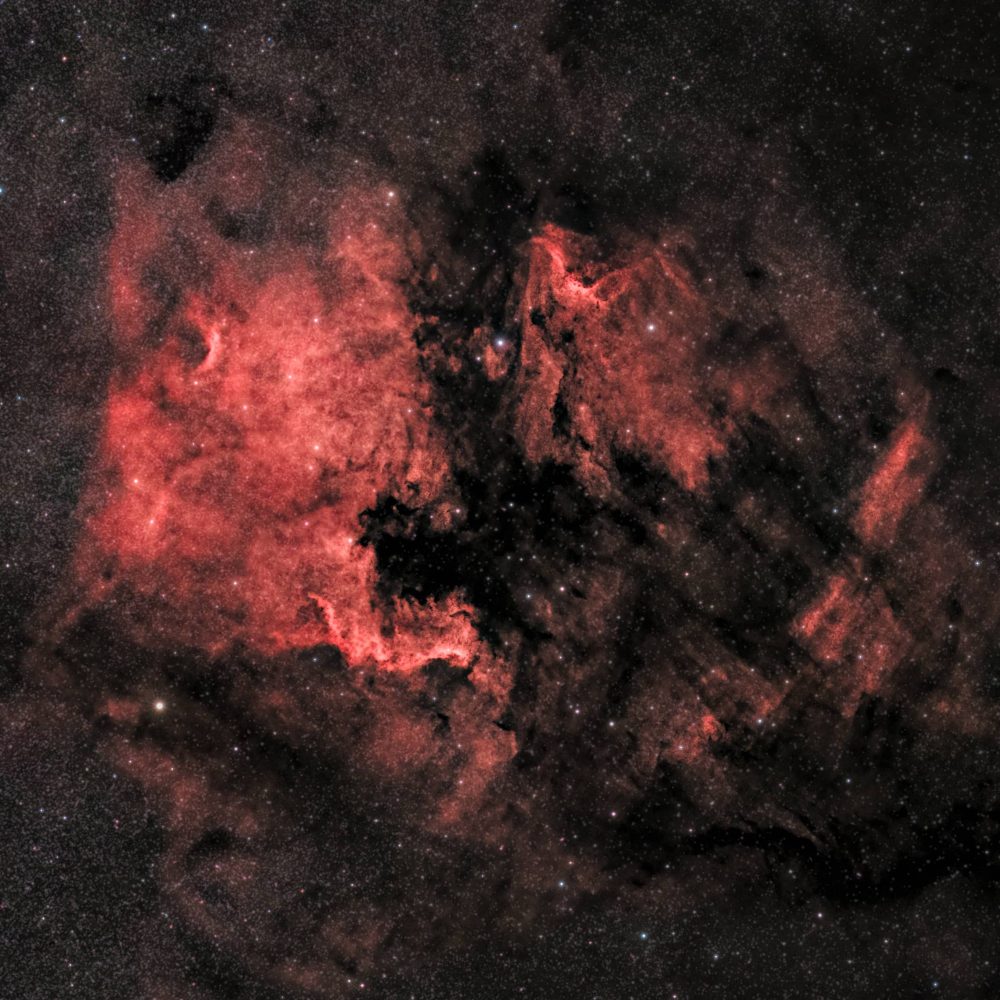 North America & Pelican Nebula - Samyang 135 mm EF - Im Garten - 60 sec, 20 - 21.09.2022 - 700Da